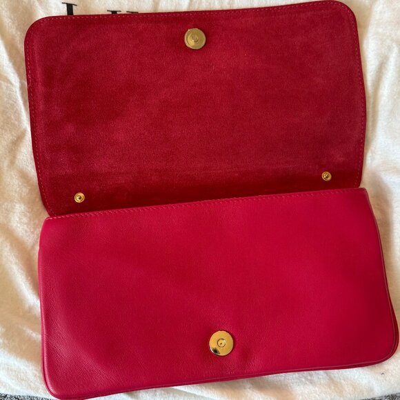 LK Bennett Envelope Clutch in Fuchsia like new! - Picture 4 of 5